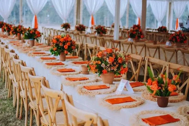 Event catering and dining setup